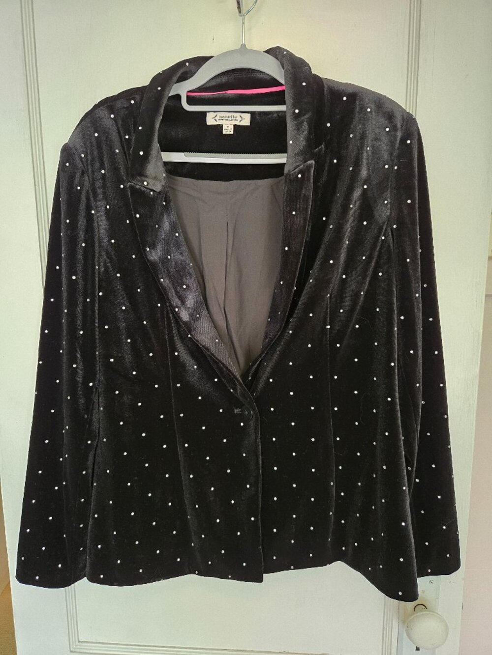 Nanette Lepore black velvet blazer